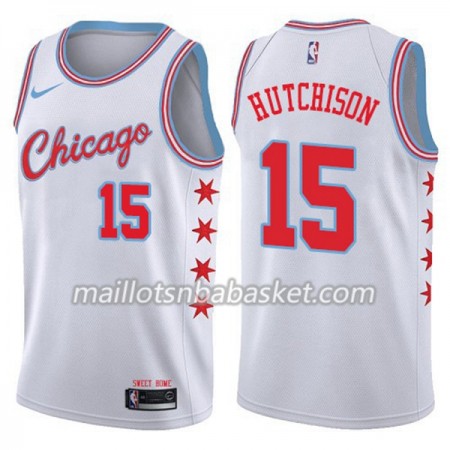 Maillot Homme Chicago Bulls Chandler Hutchison 15 Nike City Edition Swingman